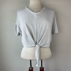 Cedar & Gold Gray Cropped Top Size S EUC